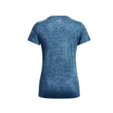 Remera deportiva Under Armour de mujer, color gris jaspeado, de corte amplio y tejido UA Tech™ de secado rápido.