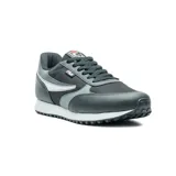 Championes Fila modelo Renno Classic para hombre, en color negro y grafito con suela blanca y detalles en el lateral. Diseño deportivo y urbano con cordones.
