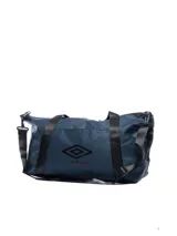 Bolso deportivo Umbro de color azul oscuro, con diseño minimalista y logo de la marca estampado en el frente. Cuenta con correas de mano resistentes y correa ajustable para el hombro.