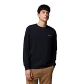 Remera de manga larga Columbia, color negro, con cuello redondo y logo de la marca estampado en el pecho en color contrastante.