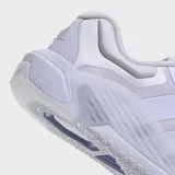Championes de entrenamiento Adidas Dropset 4 Power en color blanco, diseñados para fuerza funcional y levantamiento de pesas. Con exterior de malla transpirable, tecnología Repetitor y pods Geofit en el talón.