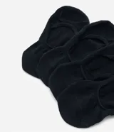 Kit de medias invisibles femeninas, color negro, de diseño liso confeccionado en algodón suave.