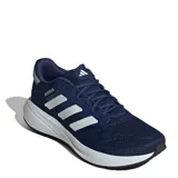 Championes de running Adidas modelo Response Runner, color azul oscuro con las tres tiras características en blanco y entresuela blanca. Confeccionados en malla transpirable para mayor comodidad.