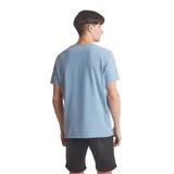 Remera de manga corta color celeste, con cuello redondo y corte clásico.