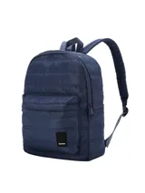Mochila Terrano Level Up acolchada, de color verde, con diseño urbano y liviano, compartimento principal amplio, bolsillo frontal con cierre y correas regulables.