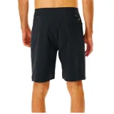 Bermuda de baño negra con cordón ajustable en la cintura.