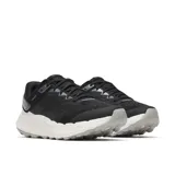 Championes de trail running Merrell modelo Antora 4, color negro con detalles en blanco y gris. Presentan una parte superior de malla transpirable con refuerzos de TPU, entresuela de espuma FloatPro para mayor amortiguación y suela de goma Quantum Grip para un agarre superior en terrenos irregulares.