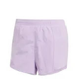 Short deportivo Adidas de running, color violeta, con cintura elástica y logo reflectante en el lateral.