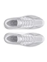 Championes Under Armour Hovr Apparition color gris y blanco, con amortiguación reactiva UA HOVR y refuerzos superiores de cuero.