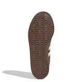 Championes Adidas VL Court 3.0 con diseño de estampado animal print en tonos marrones. Presenta las icónicas tres tiras laterales en color crema, suela de goma marrón y cordones al tono.
