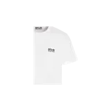 Remera Golden Goose de manga corta y cuello redondo, color blanco, con pequeño estampado de logo y estrella en el pecho.