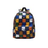 Mochila Vans Old Skool H2O con estampado a cuadros en tonos azul, naranja, amarillo, verde y blanco.