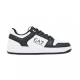 Championes urbanos EA7 Emporio Armani modelo Slasher, de diseño bicolor en blanco y negro. Presentan el logo de la marca estampado en el lateral y una suela de goma resistente.