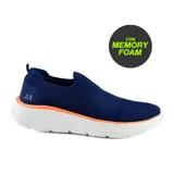 Championes deportivos American Sport Hardy, color azul con detalles en naranja y blanco.