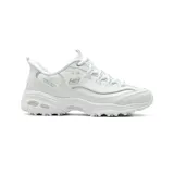 Championes Skechers Slip-ins D'Lites Winning Choice, color blanco. Confeccionados en cuero y malla, con cordones elásticos y plantilla Skechers Air-Cooled Memory Foam.
