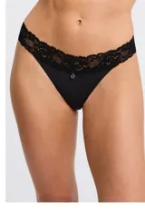 Colaless de microfibra suave color rosa pálido con aplique de encaje floral suave y elastizado.