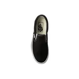 Championes Vans Classic Slip-On Platform negros con suela blanca de plataforma.