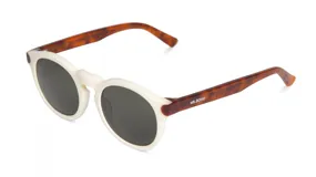 Lentes de sol Mr Boho modelo Jordaan, color blanco con detalles en marrón.