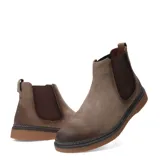 Botas Chelsea de hombre Freeway modelo Core Casual, confeccionadas en cuero de color marrón claro, con paneles laterales elásticos y suela de goma texturizada.