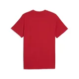 Remera Puma Ferrari Tonal Shield de manga corta y cuello redondo, en color rojo, con el escudo de Ferrari estampado en el centro del pecho.