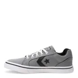 Championes urbanos Converse Distrito color gris con detalles en negro y suela blanca. Presentan el logo de la marca en el lateral y cierre con cordones.
