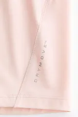Remera de deporte DryMove de color rosado claro, con cuello redondo y mangas cortas.