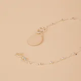 Pulsera de plata 925 con cadena de eslabones y medalla circular para grabar.