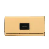 Monedero Terrano Vallarta color amarillo, con broche imán y bolsillo interior con cierre.