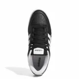 Championes Adidas Break Start Bold de mujer, color negro con las clásicas tres tiras laterales en blanco y suela plataforma blanca.