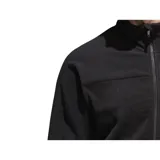 Campera Adidas Terrex de polar negro con cierre frontal completo, cuello alto y logo Terrex en el pecho.