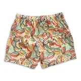 Short de baño Von Braun con estampado colorido de frutas tropicales. Cuenta con cintura elástica con cordón ajustable, dos bolsillos laterales y un bolsillo trasero. Incluye interior de red hipoalergénica.