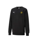 Buzo de cuello redondo Puma del Club Atlético Peñarol, color negro. Presenta el logo de la marca en blanco en el pecho derecho y el escudo del club en el pecho izquierdo.