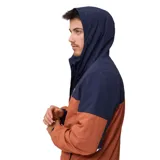 Campera con capucha Rusty Aidan, color azul y naranja.