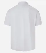 Camisa de manga corta con cuello inglés y cierre frontal de botones, confeccionada en mezcla de bambú y viscosa.