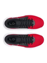 Championes de básquet Under Armour Lockdown 7, color rojo y negro con entresuela blanca y suela con patrón estampado.