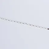 Pulsera de eslabones tipo rolo fabricada en plata 925, con acabado brillante.