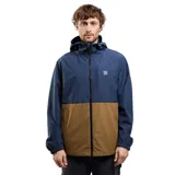Campera cortaviento Maui and Sons con diseño bicolor en azul y beige. Cuenta con capucha ajustable, cierre frontal completo, bolsillo en el pecho y puños elásticos.
