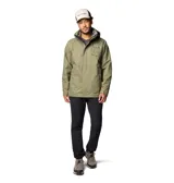 Campera Columbia Bugaboo III Fleece Omni-Tech de color verde militar, modelo 3 en 1 con capucha desmontable y forro polar interior.