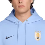 Canguro Nike de la Selección Uruguaya de Fútbol, color celeste, con capucha ajustable, bolsillo frontal tipo canguro, logo de Nike en negro y escudo de la AUF en el pecho.