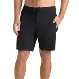 Boardshort híbrido Roark Venture de color negro, con cordón ajustable en la cintura y bolsillos laterales con cierre.