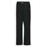 Pantalon de trekking Merrell color negro, confeccionado en tejido ripstop elástico. Presenta un corte recto, cintura con cinturón integrado de cinta con hebilla de liberación rápida y logo de la marca en la parte frontal.