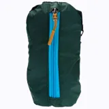 Riñonera Merrell de diseño compacto y funcional, confeccionada en nylon ripstop. Presenta un compartimento principal con cierre de cremallera en color azul vibrante, detalles en tono beige y correa ajustable. Incluye panel trasero acolchado y capacidad de plegado para fácil transporte.