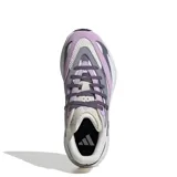 Championes Adidas Light Blaze con tecnología Lightstrike, diseño en capas con malla y gamuza en tonos blanco, gris y violeta, con suela blanca robusta.