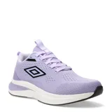 Championes urbanos Umbro modelo Vega, color violeta con detalles en negro y suela blanca. Presentan un diseño de malla transpirable con el logo de la marca en el lateral.