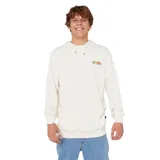 Canguro Rip Curl Surf Revival Line Up de color blanco hueso, con capucha ajustable mediante cordón, bolsillo tipo canguro en la parte delantera y el logotipo de la marca estampado en pequeño en el pecho.