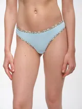 Colaless negra con ribete estampado animal print.