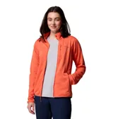 Campera polar Columbia Essential Hike Grid color naranja, de manga larga con cuello alto y cierre frontal completo. Cuenta con un bolsillo vertical con cierre en el pecho y bolsillos laterales.