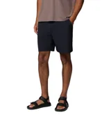 Short negro de Columbia para hombre, con tecnología Omni-FREEZE de enfriamiento activado por transpiración, cintura ajustable con ceñidor interior, bolsillos para las manos, bolsillos posteriores y bolsillo de seguridad con cremallera.