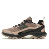 Championes de trekking Merrell modelo Speed Strike 2, color marrón con detalles en negro. Presentan una parte superior de malla transpirable y material sintético resistente a la abrasión, con entresuela de espuma EVA para mayor estabilidad y suela de goma con tracción duradera.