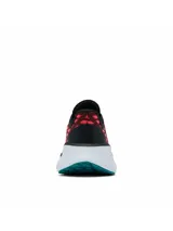 Championes de trail running Columbia Konos Elevate, color salmón y negro con suela blanca y detalles en turquesa. Diseñados con tecnología Omni-MAX y Techlite+ para mayor amortiguación, estabilidad y tracción en todo tipo de terrenos.